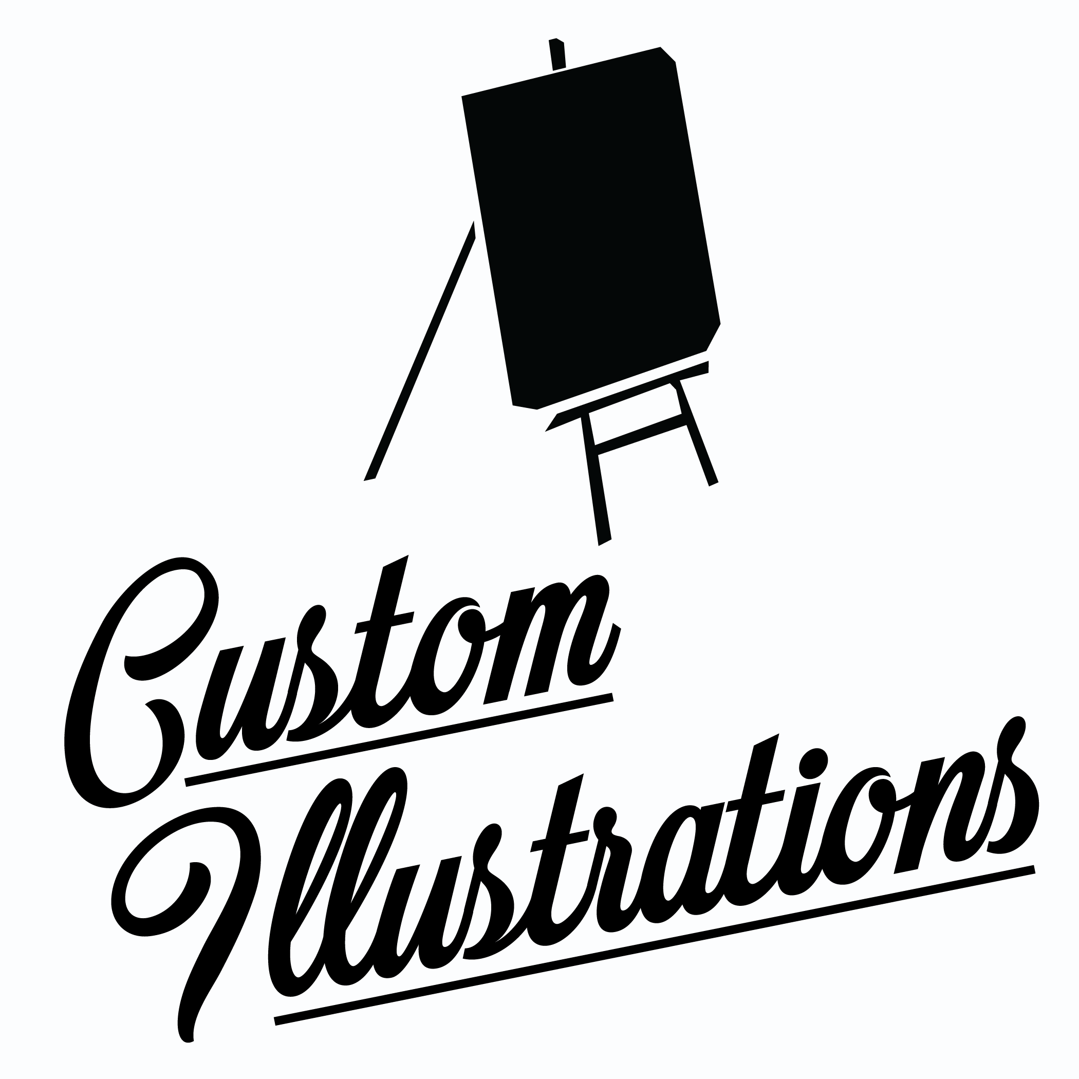 A art canvas representing illustration services.